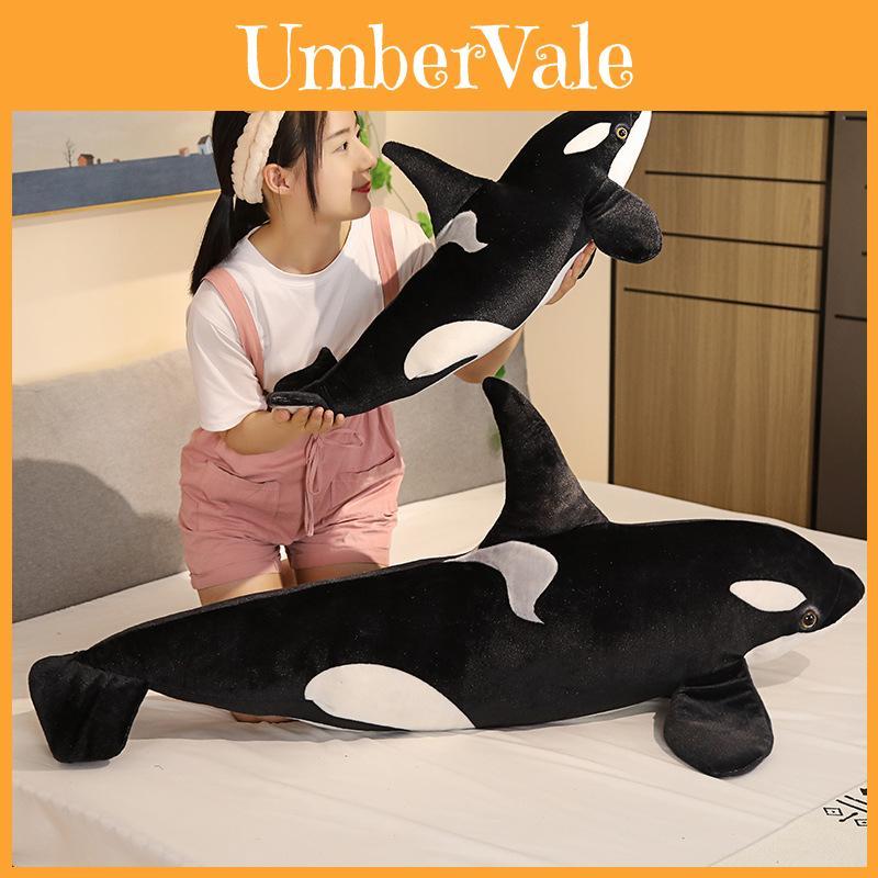 Adorable Tiger Whale Plushie Cuddly Stuffed Toy Marine Life Humpback Whale Doll For Kids