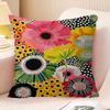 Yayoi Kusama Art Exhibition Pumpkin Flower Pillow Cushion Cover Pillowcase Living Room Sofa Home Decor