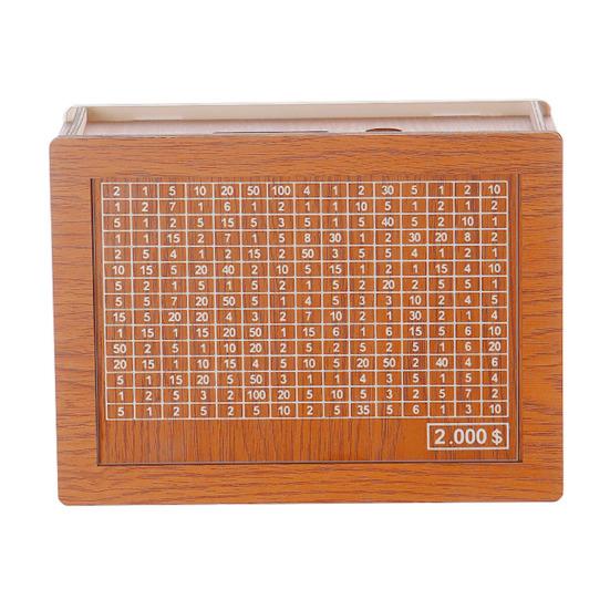 Деревянная копилка со счетчиком-маркером, большая емкость, фунты стерлингов в долларах США, копилка, контейнер для монет, контейнер для наличных денег, банка для экономии денег для детей и взрослых