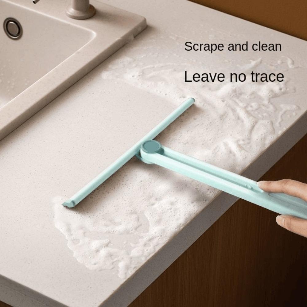 Dual-sided Washing Wiper Foldable Shower Squeegee Glass Wiper  Floor Window Glass Cleaning Tool