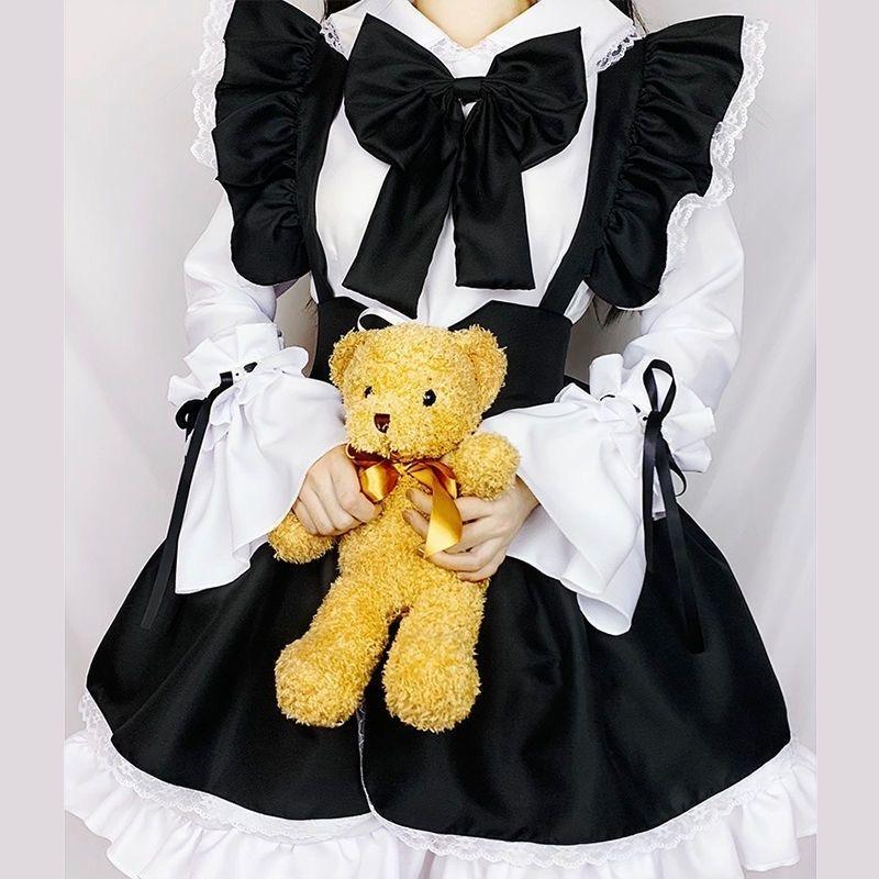 Women Maid Outfit Lolita Cosplay Cute Sexy Erotic Kawaii Cafe Costume Black White Men Uniform Apron Dress Cute