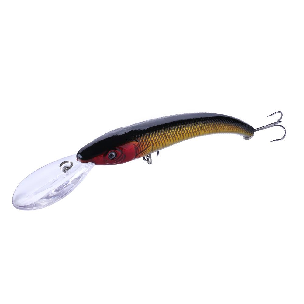 HENGJIA 1pc Minnow Fishing Lure Wobbler 3D Eyes Bionic Bass Pike Bait Fishing Tackle