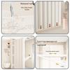 Yipan Magnetic Pure White Polyester Shower Curtain