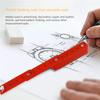 Portable 0.5M Plastic Folding Ruler ABS Construction Double Side Scale for Precise Measurement In Crafts Design