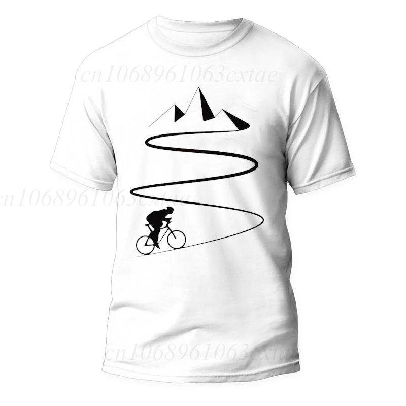Vintage Minimalistic Bicycle Unisex Printed T-shirt Summre Woman Man Classic Tshirt Cyclists Shirts Cycling Lover Shirt Gifts