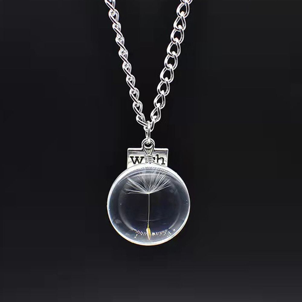 Ожерелье ручной работы с одуванчиком, ювелирные аксессуары, ожерелье с бутылкой желаний для женщин и мужчин