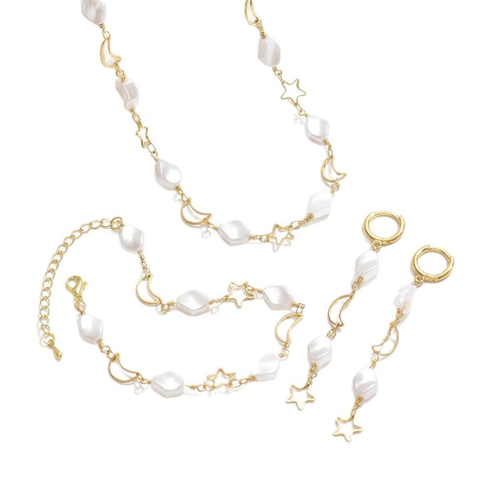 Комплект ожерелья и браслета из жемчуга высокого класса: Женские украшения класса люкс для осени/зимы