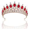 Stylish Bridal Crown Water Drop Diamond Princess Crown Performance Birthday Tiara Wedding Dress Accessories Crown