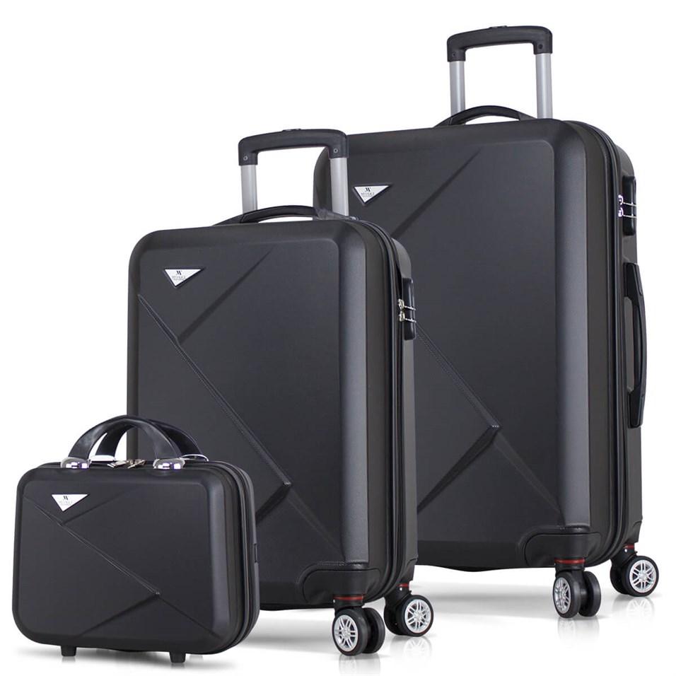 MY VALICE Набор чемоданов Diamond Abs из 3 предметов (Макияж + салон + средний размер)