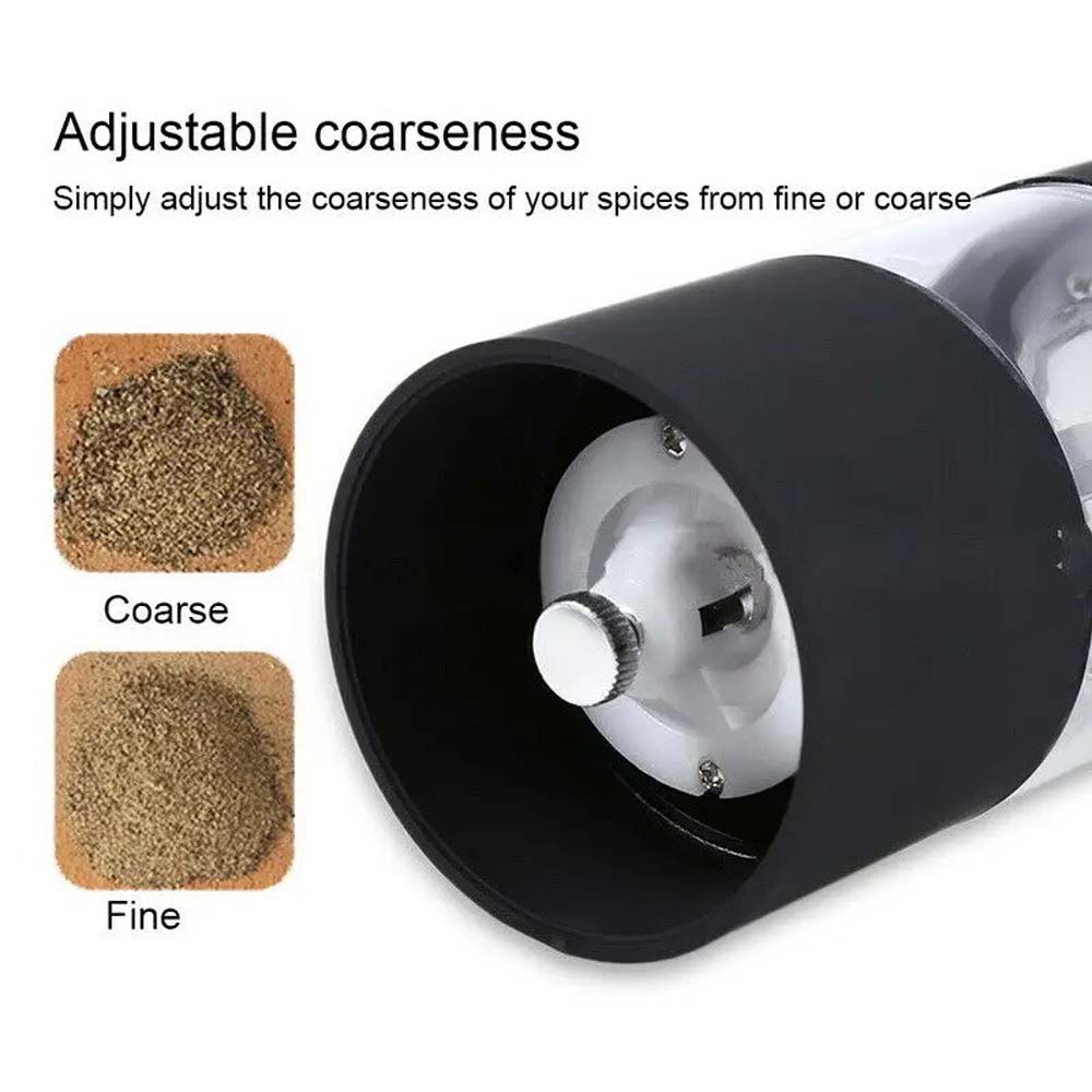 Electric Pepper Grinder and Salt Grinder Adjustable Coarseness Kitchen Spice Grinder Simple Kitchen Tool