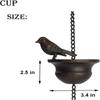 Mobile Birds Rainwater Chain Metal Drainage Chain Fashion Rain Chain  for Outdoor Decor