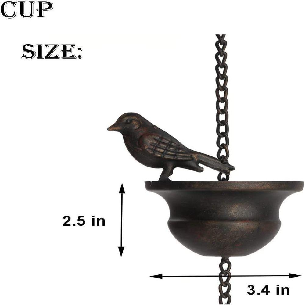 Mobile Birds Rainwater Chain Metal Drainage Chain Fashion Rain Chain  for Outdoor Decor