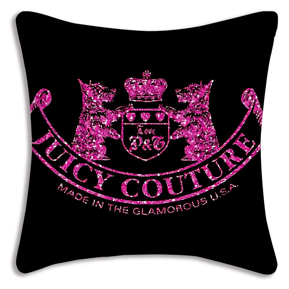 Модные розовые наволочки J-Juicys C-Couture Мультяшные декоративные чехлы для дивана Домашние двусторонние чехлы из короткого плюша Милые чехлы для подушек