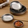 Snow Sand 304 Stainless Steel Dish Plate Salad Bowls Seasoning Dish Flat Bowl Fruit Retro Tableware Set Bowl 2023