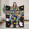 Meme  Six Seven   Italian Brainrot Green Soft Blanket Quality Throw Winter Bedspread for Living Room Bedroom Boy Girl