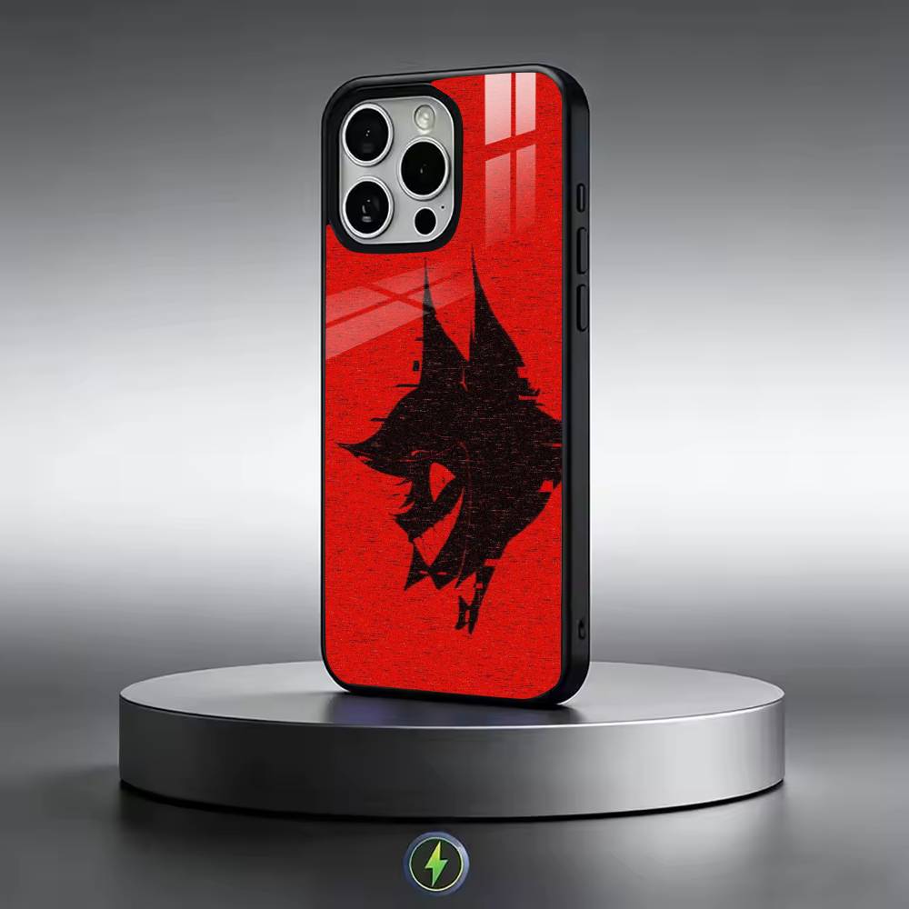 A-Аластор Hazbin H-Отель Чехол для телефона для iPhone17,16,15,14,13,12,11 Plus,Pro Магнитный для Magsafe Беспроводная зарядка