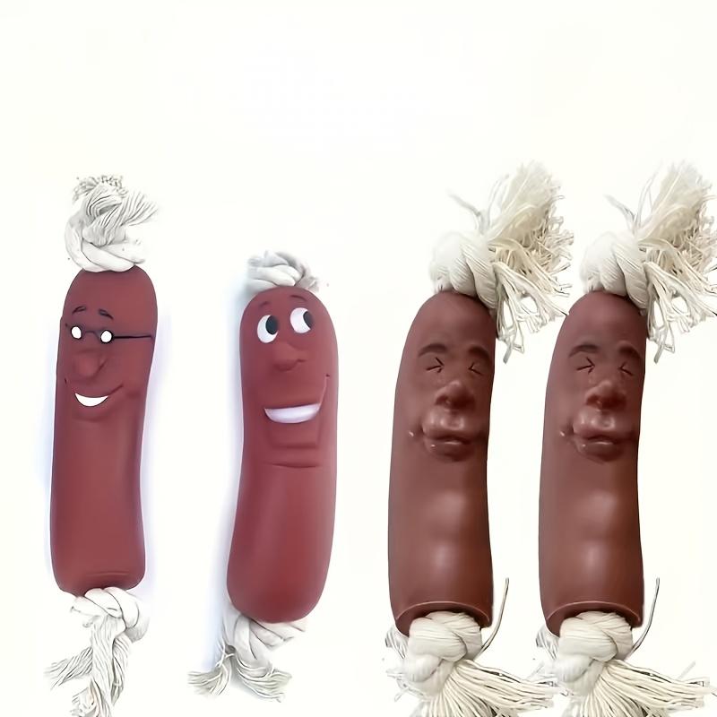 Dog Sausage Chew Toy - Bite-Resistant And Not Easy to Break, Interactive Training Teething Toy, Preferred Material, Dog Chew Toy