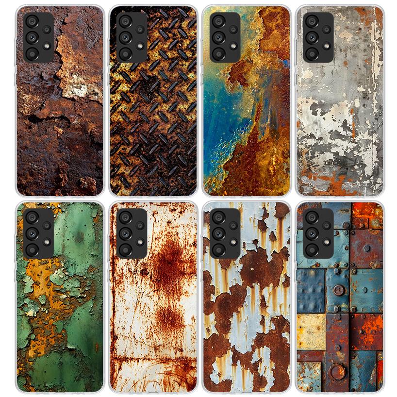 Vintage Industrial Style Rusty Pattern Phone Case For Samsung Galaxy A12 A52S A42 A32 A22 A51 A50 Note 20 Ultra 10 S10 Plus A71