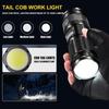 Super Bright LED Flashlight Rechargeable Type C 9000 mAh XPH90 COB Torch Light with Digital Display for Outdoor