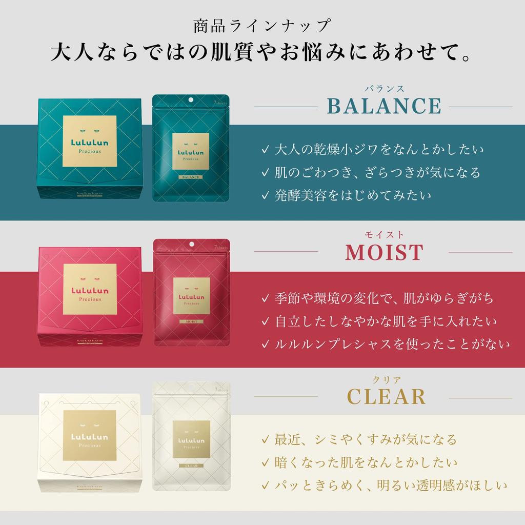 LULULUN Маска для лица Lululun Precious 32 шт 4FB Shiny [Обновление] (Тщательно наберите)