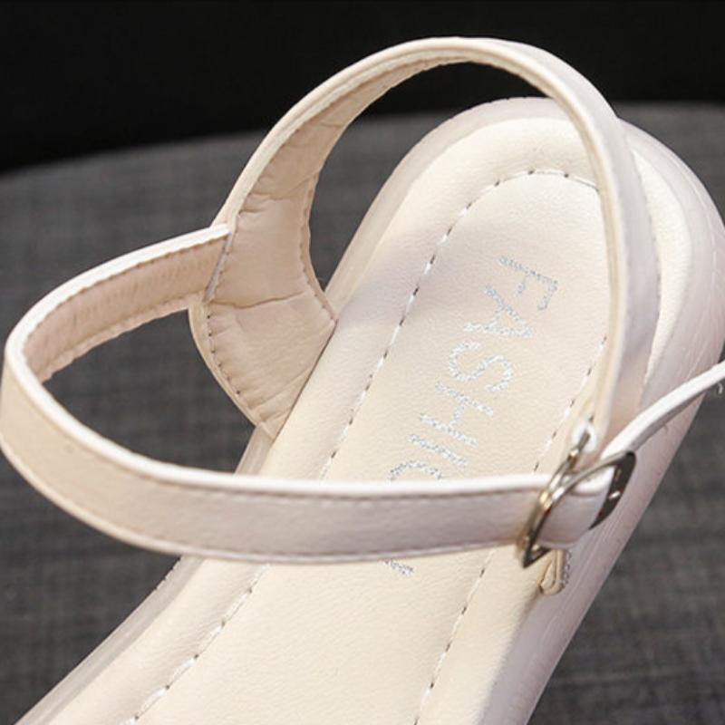 WTEMPO Brand Women's Summer Sandals Soft Bottom Niche Students Fashion A Word Buckle with Beach Women's Shoes with Skirt Flat Sandals