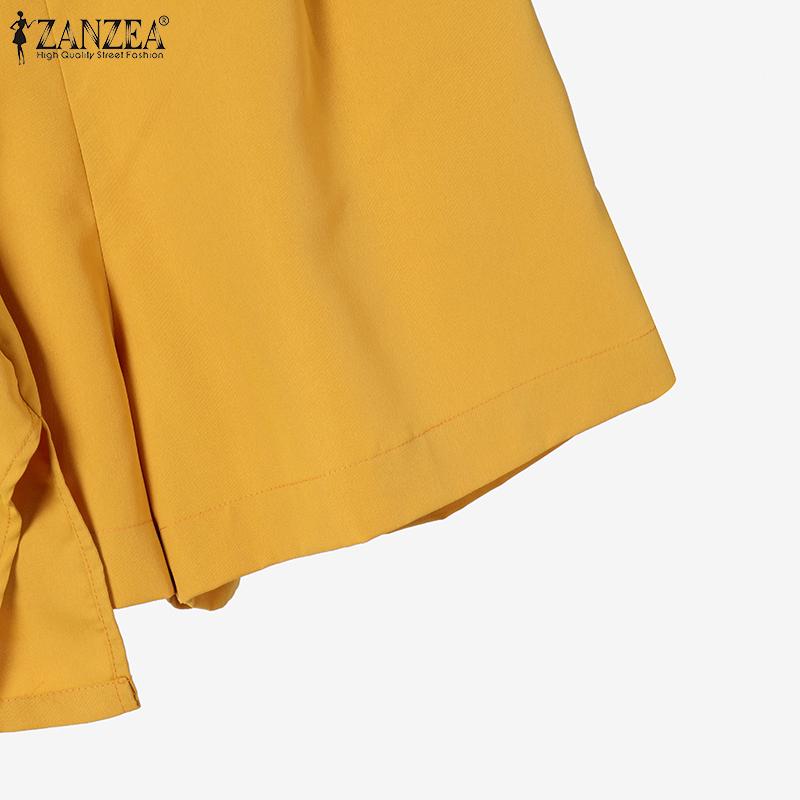 ZANZEA Womens Tank Tops and Shorts Summer Two Piece Suit Sets