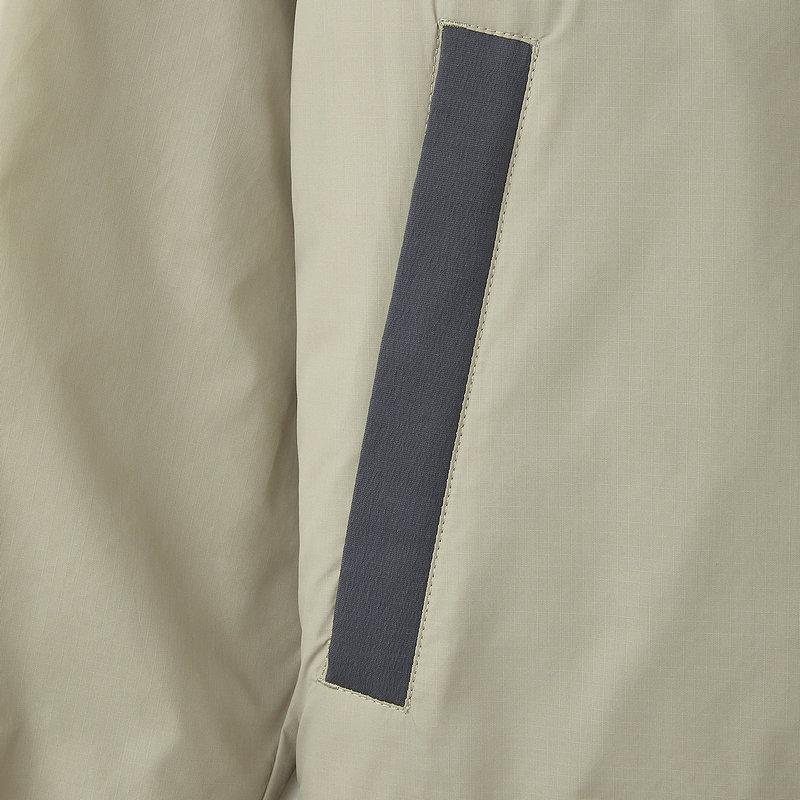 Skechers Серия для улицы Составной дизайн Воротник-стойка Молния Длинный рукав Хлопковая куртка Мужские куртки Серый лавровый дуб L424M035-04AU