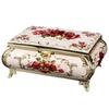 Vintage Case Rose Carved Decor Fashion Metal Jewelry Box Multi Colors Enameled Necklace Pendant Ring Gift Storage Chest