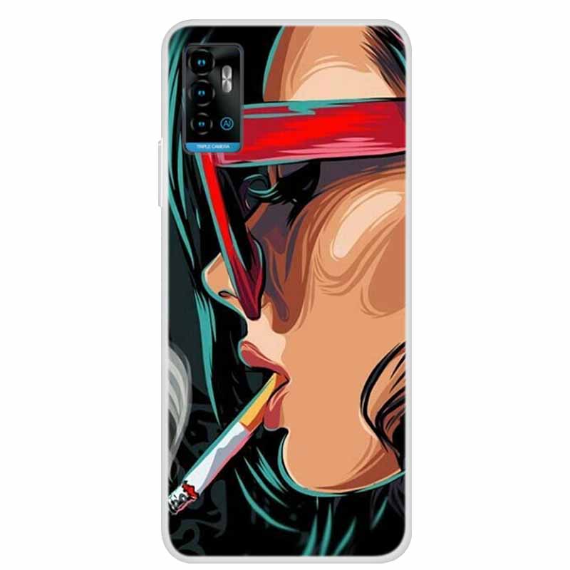 For ZTE Blade A71 Case Animals Bumper Silicone TPU Soft Cover Phone Case For ZTE Blade A71 A7030 Shockproof Cartoon Coque Funda