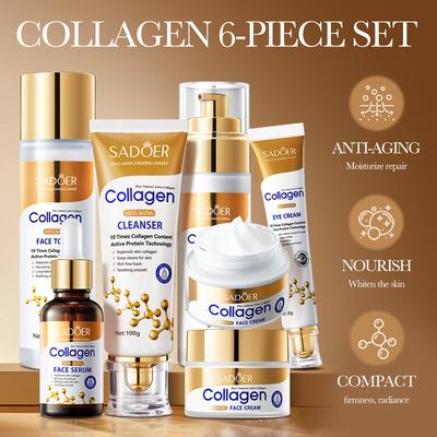 SADOER Collagen Firming Skin Care 6-компонентный набор увлажняющих укрепляющих кремов для лица Faical Cream Beauty Face Skin Care Products