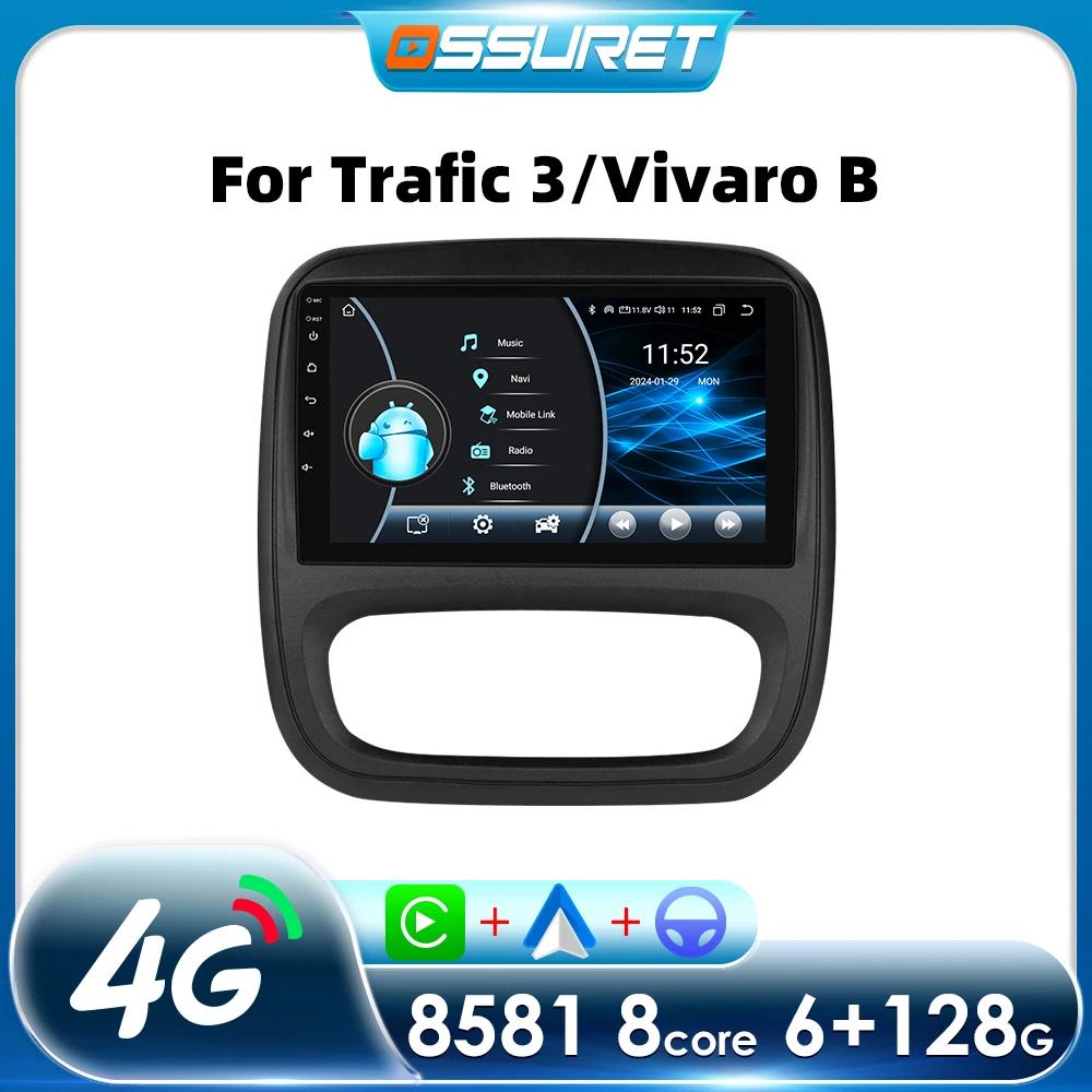 OSSURET 4G AI Voice Android Auto Radio для Renault Trafic 3 2014-2021 для Opel Vivaro B 2014-2018 Carplay Car Multimedia Intelligent Screen GPS 2din