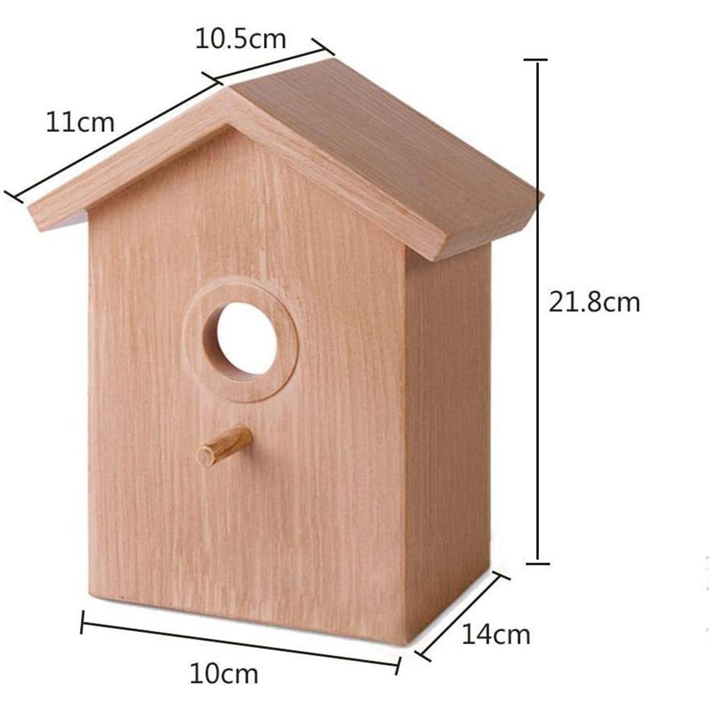 21cm Outdoor Bird Nests With Strong Suction Cups Wooden House Design Visible Bird Home House Bird Feeder Tools
