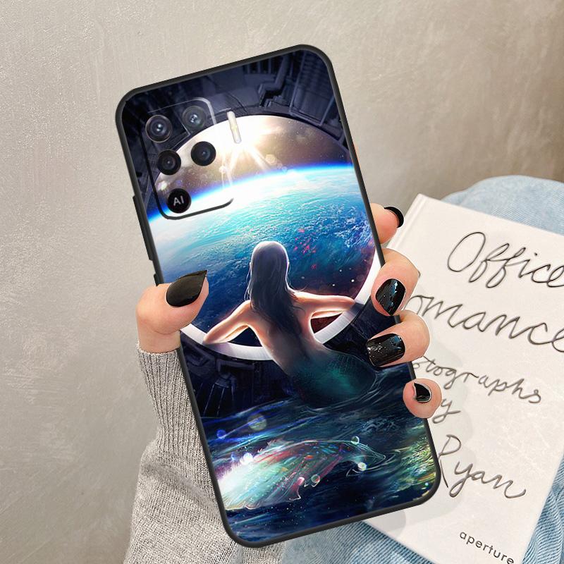 Чехол 'Русалка' для Oppo A40 A60 A80 A78 A38 A18 A98 A58 A96 A76 A16 A94 A74 A54 A15 A17 A57 A77 A5 Pro