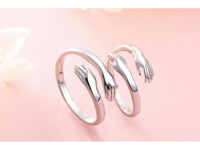 Tonglin S925 Sterling Silver Adjustable Couple Rings - Personalized Wedding Bands for Men & Women.