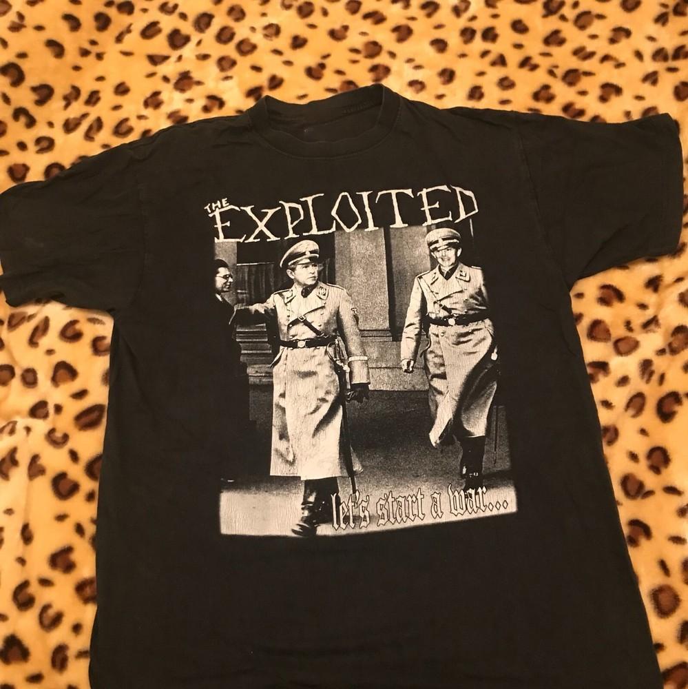 Футболка с коротким рукавом The Exploited, хлопок, черная, для мужчин, размеры S-4XL, ND020, унисекс
