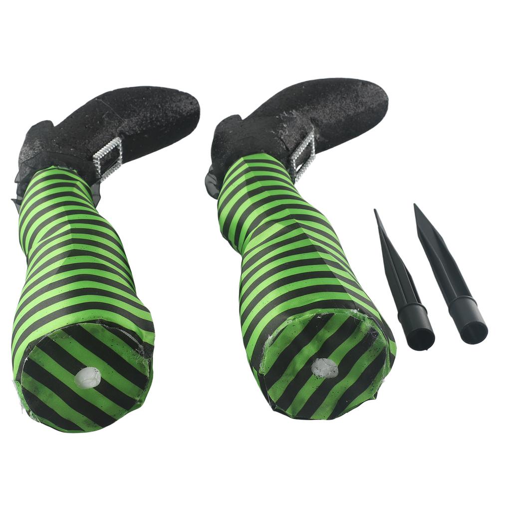 Halloween Party Decor 2 Pack Witch Legs Prosthetic Ornament for Outdoor Yard Featuring Foam and Fabric for Reusable Use