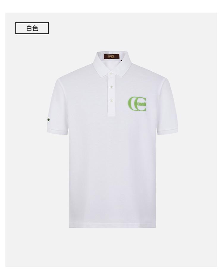[Letter Printing] Spring/Summer Personalized Versatile Cotton Loose Edition Short sleeved Men's Polo Shirt