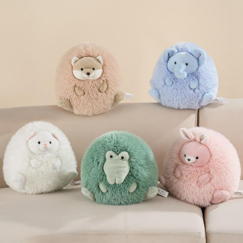 Милый круглый шарик животное кошка слон кукла плюшевая игрушка толстый кролик кукла детская успокаивающая тряпичная кукла