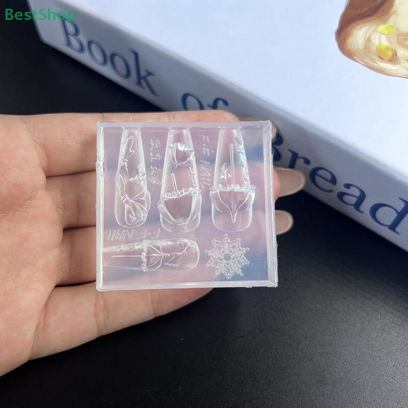 3D Рельефное Кружевное Зонтик Силиконовая Форма для Маникюра DIY Украшение для Ногтей Прозрачный Шаблон для Маникюра