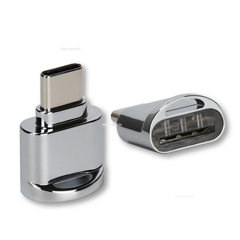 Адаптер Type C OTG для TF Картридер для карт памяти Micro-SD для Samsung Huawei Xiaomi Алюминиевый картридер для Micro TF Microsd Ноутбук