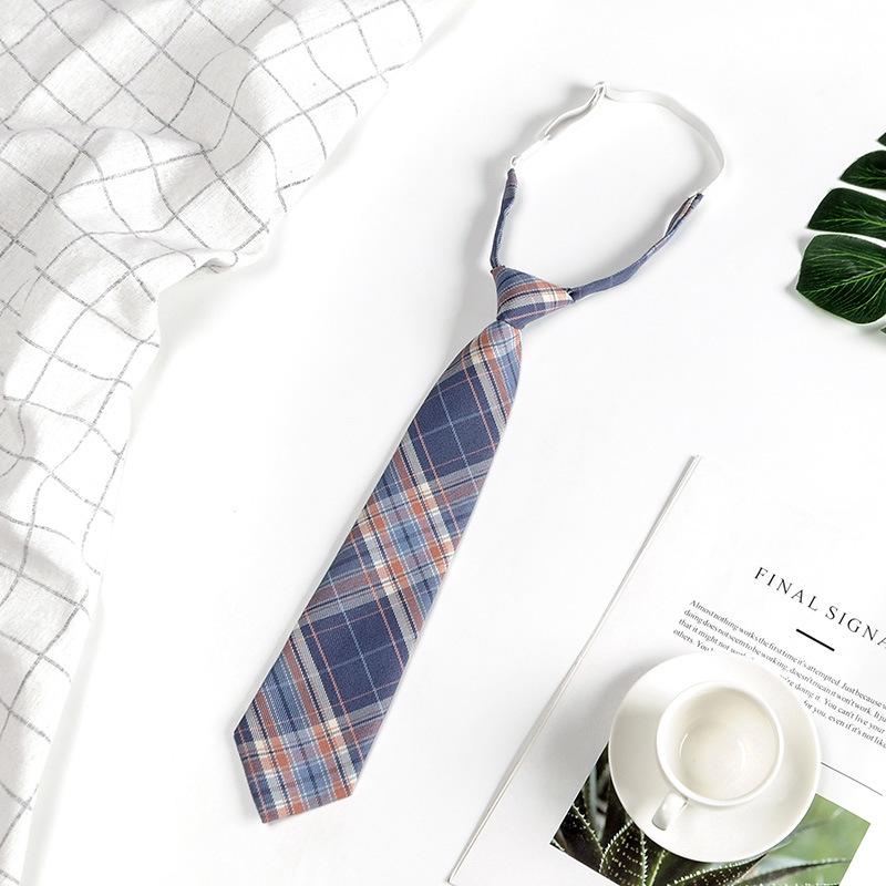 JK Bow Tie for Women, Japanese Uniform Shirt, College Style Student Plaid Tie, Men's Free Ribbon Accessories
