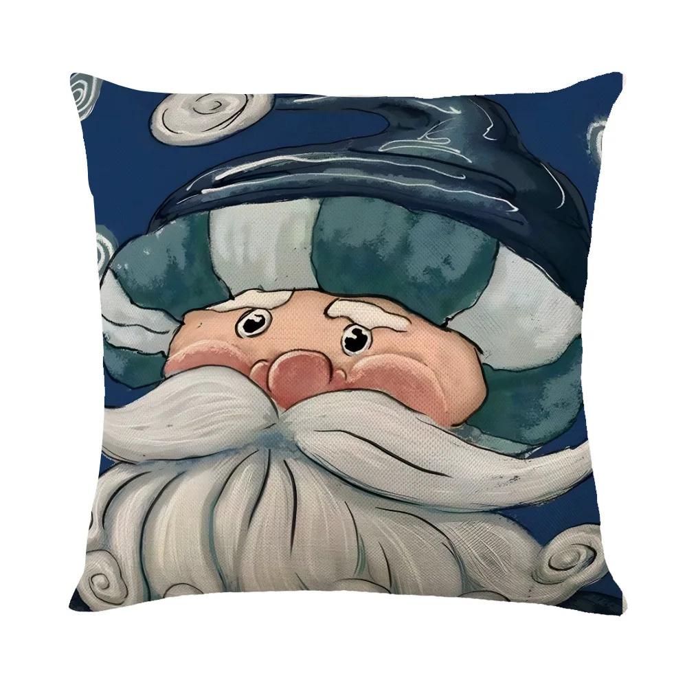 Christmas Cushion Cover Linen Pillow Covers Holiday Decoration Home Decor Salon Sofa Pillow Case Throw/Couch