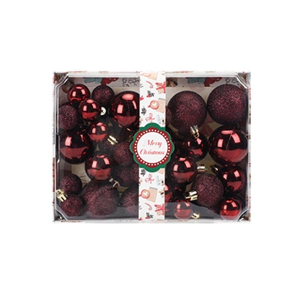 42 шт./набор Пластиковая подвеска на елку Рождественские безделушки Рождественский шар Рождественский набор шаров