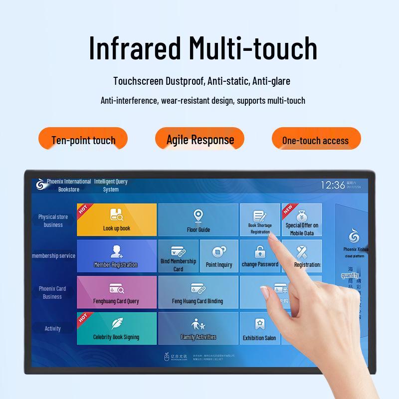 43/55/65-Inch Infrared Touch All-in-One Wayfinding and Shopping Guide Screen