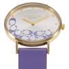 Часы PERRY Silver Dial Quartz Daily Waterproof Mineral Glass 36mm 14504134 Purple [Coach] Женские [Товар]