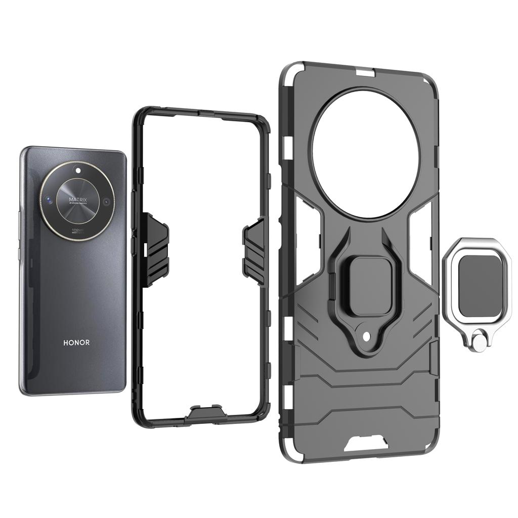 Ударопрочный чехол Armor для Honor X50 X40 X30 X20SE X10 X9 X8 Magic 6 5 4 3 Pro Plus Lite 4G 5G бампер металлическое кольцо подставка задняя крышка