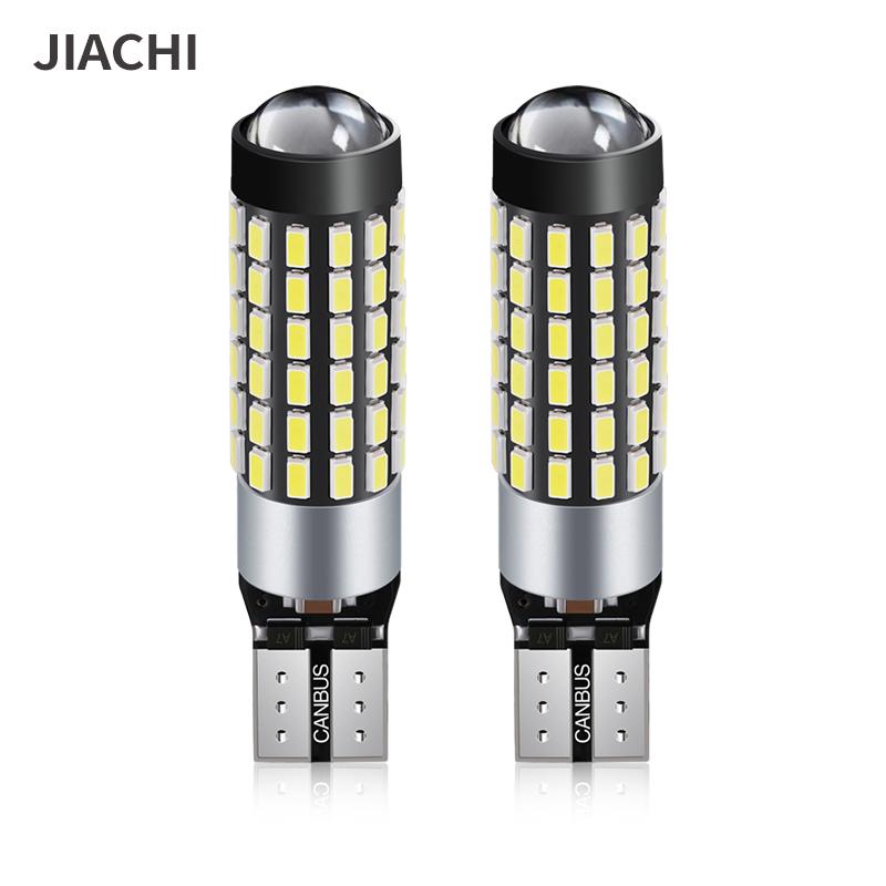 JIACHI 2PCS T10 LED Lamp For Car W5W CANBUS 194 168 5W5 501 Auto Clearance Parking Lights 78Chips Highlight Cool White DC12V-24V