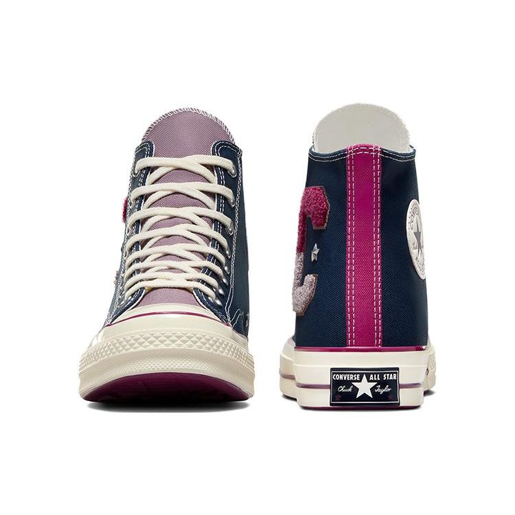 Converse Chuck 70 Plus Удобные высокие парусиновые кеды с круглым носком Унисекс Синие A07980C