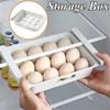 Multi Functional Household Foldable Egg Storage Box Refrigerator Drawer Style Food and Fruit Storage Tray Two Options Available