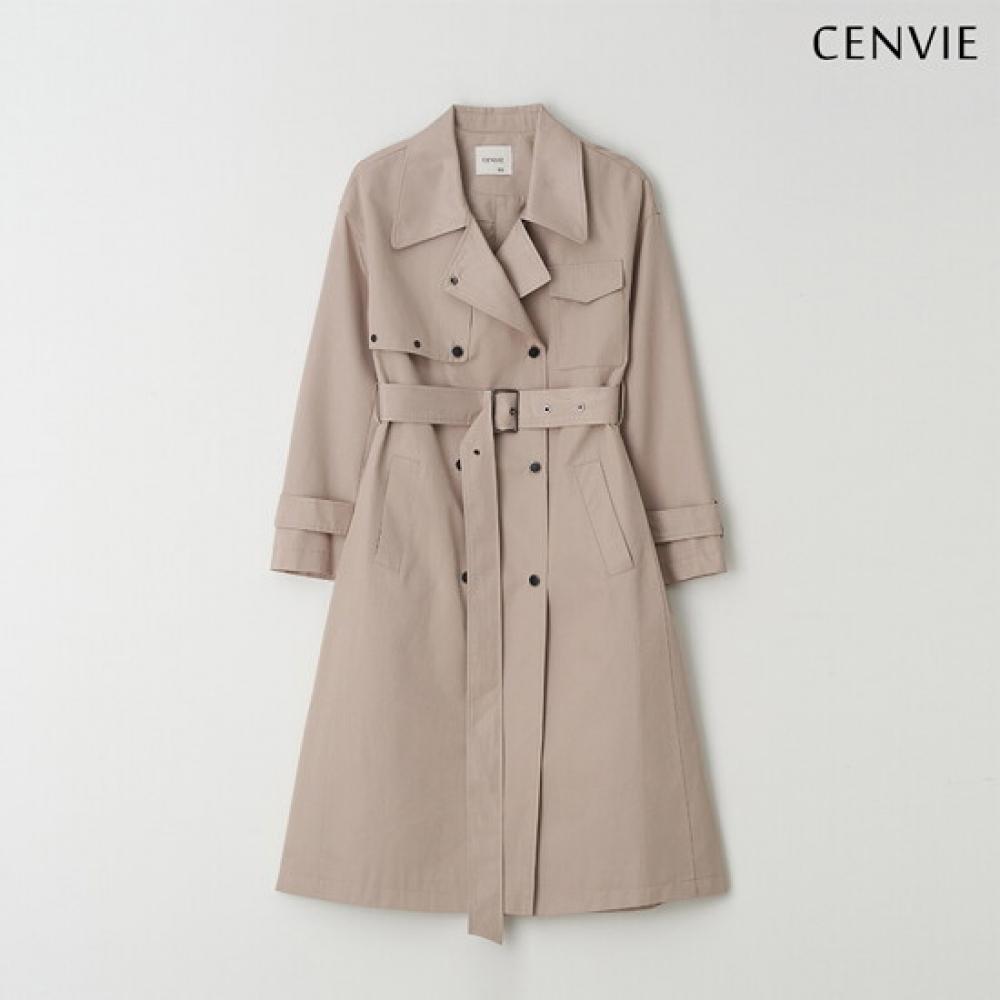 Senbi Milan Button Trench Coat 3 Color